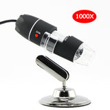 1000X digital USB microscope 8 LED lights electronic microscope Camera Microscop Magnifier+calibration ruler 40X-1000X handheld