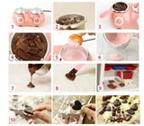 Hoodakang 220V Electric Candy Chocolate Melting Pot Chocolate Fountain DIY Kitchen Tool with Heart-shape Mold for Soap Making