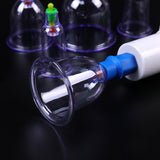 Vacuum Cupping Body Massager Cups Jar Set Plastic Vacuum Suction Therapy Cupping Cans For Massage 6PCS/Set