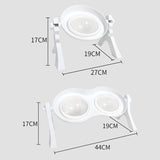 Raised Dog Bowl For Cats And Small Dogs Adjustable Elevated Dog Cat Food Water Bowl Stand Feeder Dish Double Pets Feeding Bowls