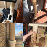 10 Meters Natural Jute Scratch Guards Rope Pet Cat Scratching Twine Rolls Hemp Twisted Cord Macrame Paw Claw Furniture Protector