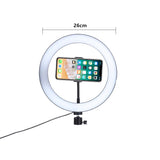 Studio Live Led Ring Light LED Ring Light With Phone Holder And Tripod 12W 2700K-6500K For Phone Selfie Light Photograph