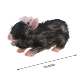 13cm Realisitc Pig Doll Full Silicone Body Miniature Reborns Piglet Cute Animals Cake Toppers Birthday Gifts For Boys And Girls