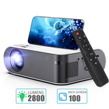 New Mini Portable Projector for HD 1080P Video WiFi Projector Proyector 2800 Lumens Smart Phone Airplay Maircast Beamer Home