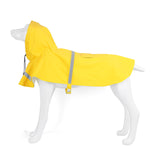 PU leather Dog raincoat Reflective adjustable for chihuahua husky pitbull small to big dogs raining coat with Hood dog supplies
