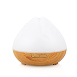 Voice control 400ML Essential Oil Diffuser Ultrasonic Air Humidifier with Wood Grain 7 Color Changing LED Lights for Office Home