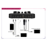 M8 Sound Card Digital Sound Card Live Mixer Microphone Mixer Is Suitable for Live Singing Equipment K Song Recording