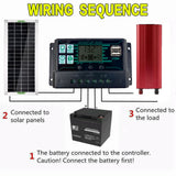 100A 30W Solar Panel Power System Kit 220V 1500W Inverter 12V/18V Battery Charger USB Out Solar Power Battery Car Inverter