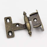 2pc Antique cabinet hinge Green bronze Folding Crown Head detachable hinges for furniture Wardrobe Cupboard door repair hardware