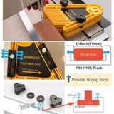 2 Pack Feather Board Double Feather Loc Board Adjustable Woodworking Safety Table Saw Push Block for Tablesaws and Router Tables