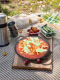 Iron Wok Frying Open Flame Induction Cooking Round Grill Baking Tray BBQ Grill Heat Resistant Grilling Cookers For Camping