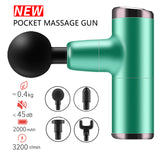 Mini Electric Massage Gun Deep Muscle Fascial Body Massager Gun Tissue Percussion Small Fitness Equipment Acid Relief Pain Relax