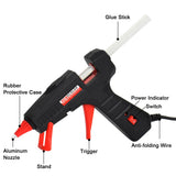 7/11mm Silicone Gun Hot Glue 30W/60W/100W Professional Deco Handgun With Bullets Metal Home Tools Toolboxes Kit Workpro