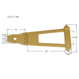 Guitar 6 Strings Jazz Archtop Trapeze Tailpiece Bridge for Hollow Semi Hollow Guitar Parts