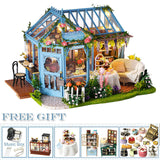 CUTEBEE DIY Dollhouse Wooden Doll Houses Miniature Dollhouse Kit Furniture  Casa Music Led Toys for Children Birthday Gift A68C