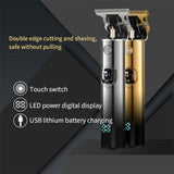 LCD Hair Clippers Professional Hair Cutting Machine Hair Beard Trimmer For Men Barber Electric Shaving T-Outliner Men