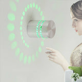 3W RGB LED Light Bulb Modern Aluminum Spiral Ceiling Hallway Porch Indoor Lamp 3W Wall Light