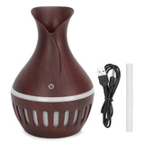 Portable Air Humidifier Hollow Out Wood Grain USB Plug In Air Diffuser Desktop Mini Mist Maker Water Sprayer Home Decorations