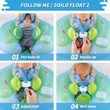 Baby Swimming Pool Float Sunscreen UPF 50+ UV Sun Non-inflatable Lying Ring Floating Ring With Sunshade Pump Underarm Ring Float