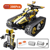 Technical Series 398Pcs RC Speed Car Model Building Blocks City Mechanical 3in1 Cross Dressing Robot Bricks Toys Boys Adult Gift