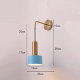 Nordic wall lamp American style iron art bedroom bedside lamp modern simple living room wall lamploft wall lamp  creative mirror