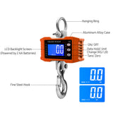Digital Hanging Scale with Remote Control 1000kg/ 2204lbs Portable Heavy Duty Crane Scale LCD Backlight Industrial Hook Scales