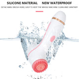 3 In 1 Deep Facial Cleansing Sonic Silicone Face Brush Waterproof Design Skin Cleanser Spin Brush Set Tool For Remove Acne