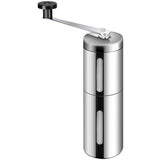 Manual Coffee Grinder with Adjustable Setting - Conical Burr Mill & Brushed Stainless Steel - Burr Coffee Grinder for Aeropress,