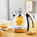 QC-YS1708A Korean modern health pot, multifunctional thickened glass water-proof stewed bird's nest pot, kettle, teapot, black f