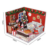 DIY Miniature Dollhouse Kits Furniture Christmas Carnival Night Wooden Dolls House With LED Light Toys For Children Gift