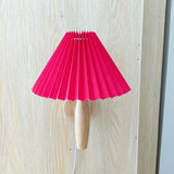 Xianfan 2021 Japanese Vintage soiled wood wall lamp with pleat cloth lampshade for kitchen living room retro bedside lighting