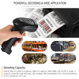 2-in-1 2.4G Wireless Barcode Scanner &amp; USB Wired Barcode Scanner Handheld 1D Bar Code Scanner Reader for Computer Laptop