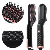 Beard Straightener Multifunctional Quick Hair Styler Straightening Comb Heated Brush Curler for Men Styling Tool