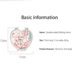 Double sided Folding Small Makeup Mirror Foldable Portable HD Mirror Cosmetic Portable Mirror Beauty Tools
