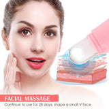 Face Massager Reusable Silicone Physical Cooling Face Lifting Tool Double Chin Lift Up Slimming Ice Roller For Face Freezable