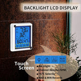 LCD Touch Digital Thermometer Hygrometer Indoor Room Electronic Temperature Humidity Meter Sensor Gauge Weather Station for Home