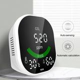 Portable Air Quality Monitor CO2 Monitor Infrared NDIR Detector with Over-limit Alarm, Temperature Humidity Tester CO2 Detector