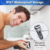 Electric Shaver Men Reciprocating Three Heads Razor Rechargeable Cordless Beard Trimmer