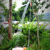 Portable Shower USB Rechargeable Shower Pump  LED light Outdoor Camping Bath Gardening Multifunction Waterproof Hanging Waterin