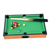Mini Tabletop Pool Set- Billiards Game Includes Game Balls Sticks Chalk Brush And Triangle-Portable And Fun Leisure Toys