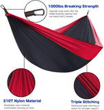 Oversized 118in*79in Camping Hammock for Outdoors Travel Backpacking,Double Hammock with Tree Straps, Nylon Portable Hammock