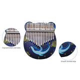 CEGA 17-Key / 21-Key Acrylic Kalimba Piano Finger Mbira with EVA Bag/Tuning Hammer/Sticker/Cleaning Cloth Musical Gift for Kids