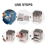 Ultralight Outdoor Burning Stove Oven Fold Barbecue Charcoal Grill Stove Shish Kabob Stainless Steel BBQ Patio Camping Picnic