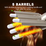 Hair Curler Ceramic 5 Barrel Curling Iron Hair Styler Professional Hair Waves Styling Tools Corrugation for Hair Electric Curler
