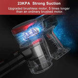 MOOSOO K17 23Kpa Cordless Stick Vacuum Cleaner Strong Suction 200W Brushless Moter with Telescopic Tube for Pet Hair Carpet Cars