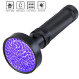 High Quality UV Light 100LED UV Light Zoom Flashlight Torch Light Lamp Safety UV Ultraviolet Detection Urine Flashlight Detector