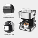 Household 850W Stainless Steel Automatic Espresso Coffee Machine Latte Cappuccino Coffee Maker Milk Frother
