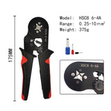 Tubular Terminal Crimping Tool Mini Electrician's Pliers Hand Tools HSC8 6-4 0.06-10mm2 28-7AWG High Precision Pliers Set