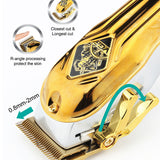 Professional full metal hair clipper barber cordless electric hair trimmer for men rechargeable hair cutting machine adjustable