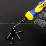 MECHANIC MT-7401 74 In 1 Precision Magnetic Bits Screwdriver Set Clock Notebook Phone Repair Screw Driver Smart Home Tools Kit